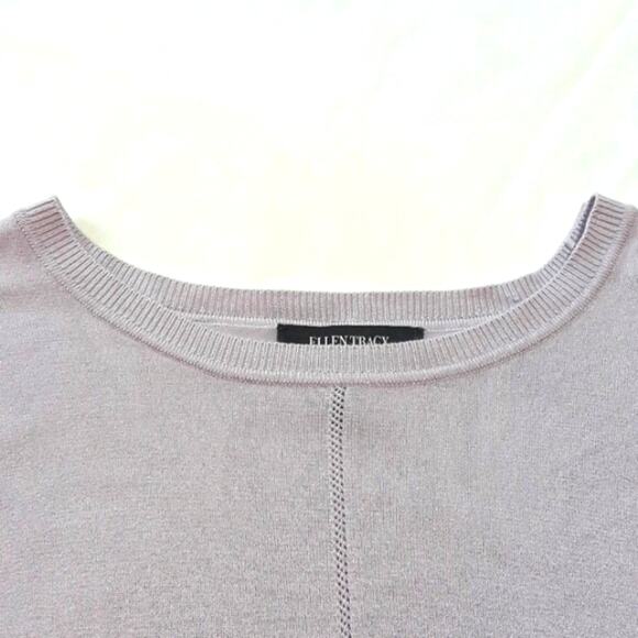 Womens Sz L Purple Lavender Fairy Soft Viscose Blend Long Sleeve Top Ellen Tracy - Picture 4 of 12